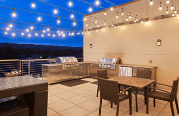 Rooftop terrace with bbq grills